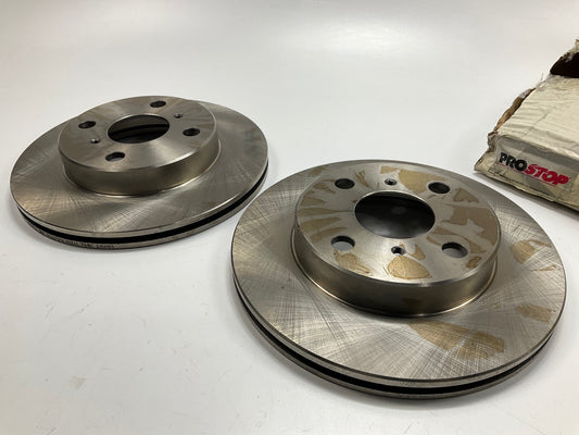(2) Pro Stop 31293G Front Brake Rotor For 2000 Toyota Echo, 04-05 Yaris 4-LUG