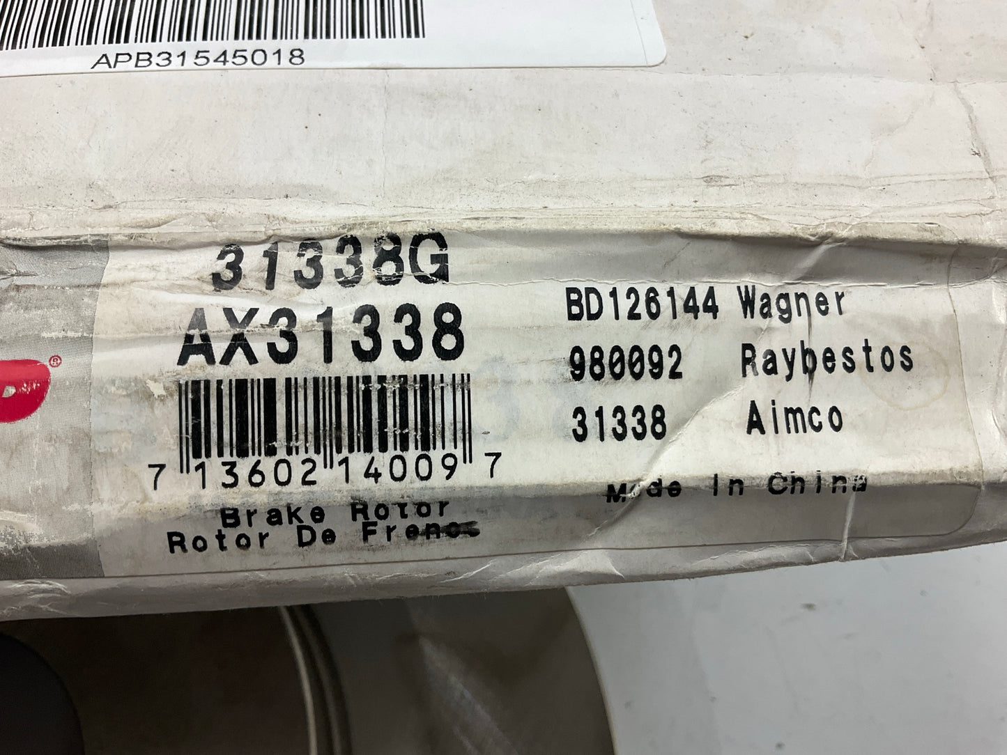 Pro Stop 31338G Front Disc Brake Rotor For 2002-2003 Hyundai XG350, 2001 XG300
