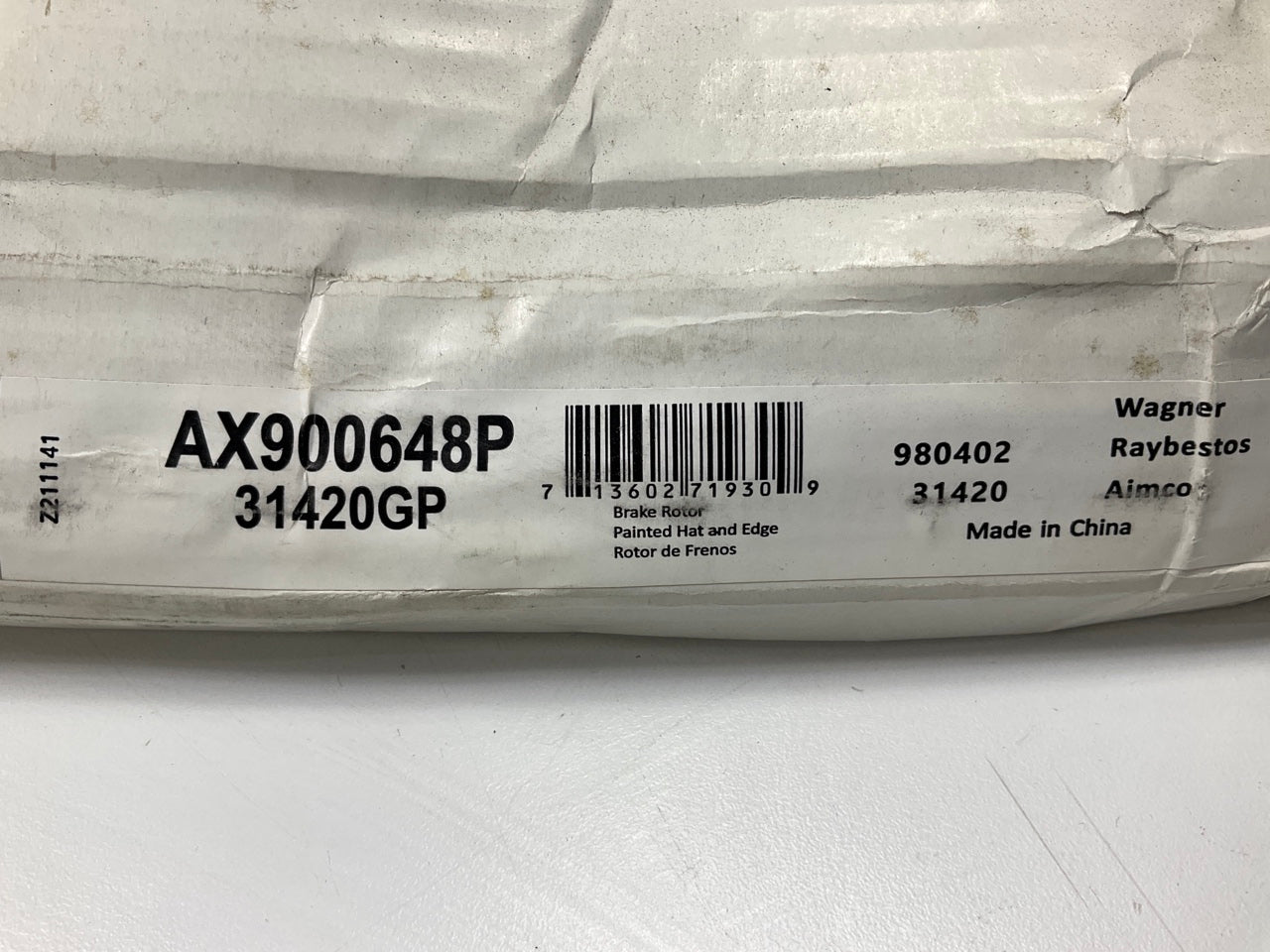Pro Stop 31420GP Rear COATED Brake Rotor For 2009-2015 Honda Civic, 13-15 ILX