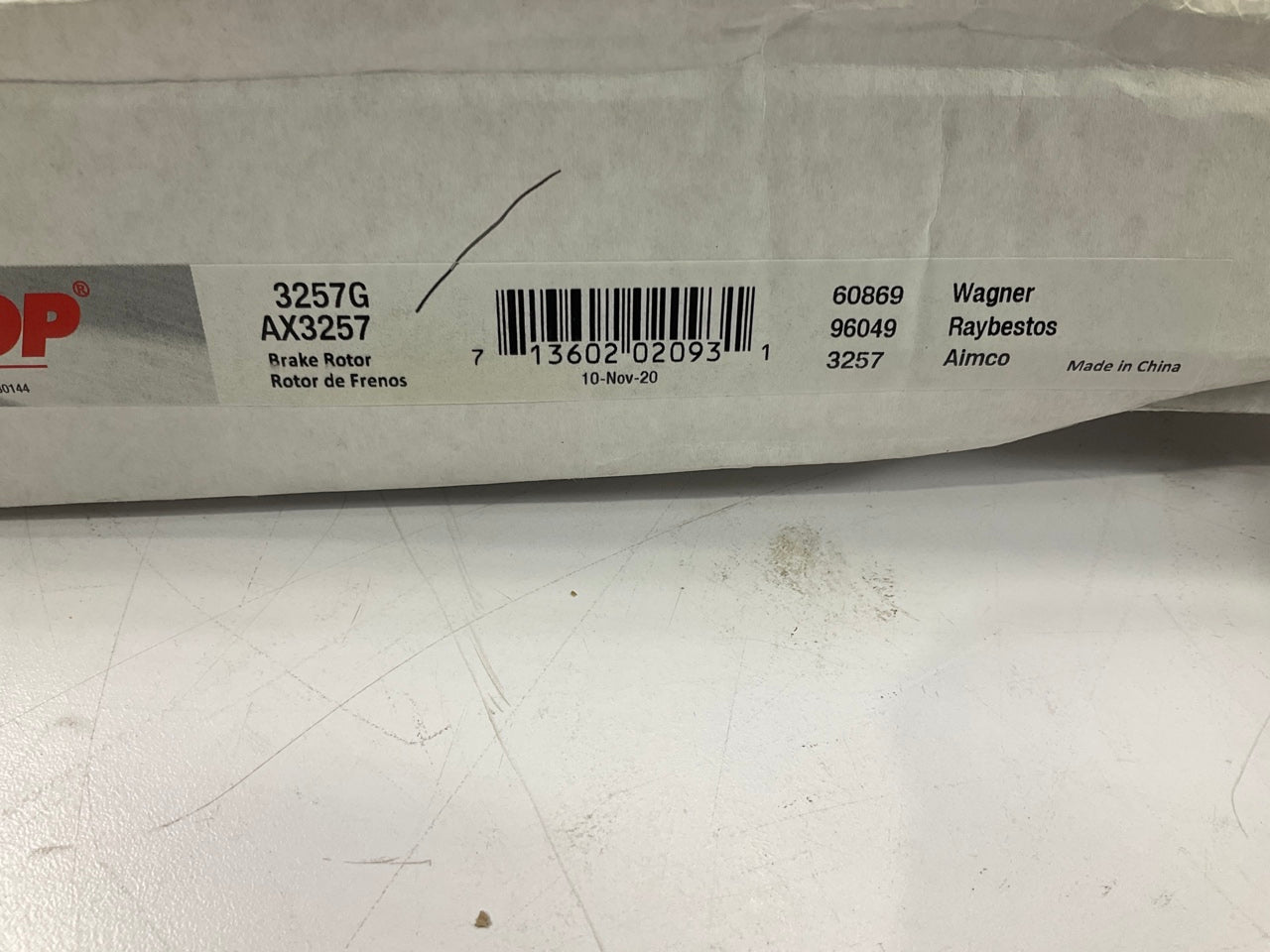 (2) Pro Stop 3257G Front Brake Rotor 1986-95 Toyota Pickup, 1986-91 4Runner 4WD