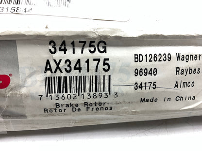 Pro Stop 34175G Rear Brake Rotor For 2000-01 Mercedes-Benz ML430, 2002-05 ML500