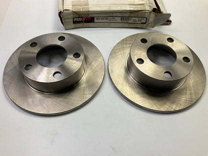 (2) Pro Stop 34181G Rear Disc Brake Rotor For 1998-2001 Audi A6 Quattro