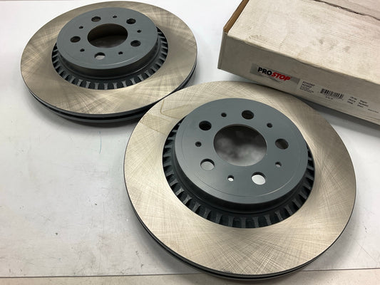 (2) Pro Stop 34256GP Rear Disc Brake Rotor For 2003-2014 Volvo XC90