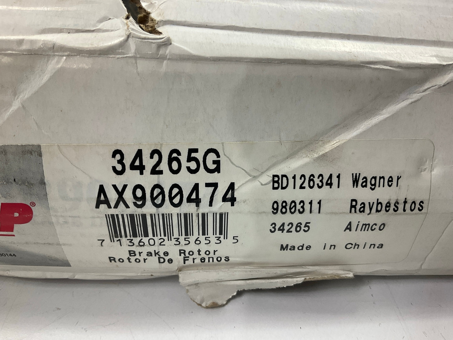 Pro Stop 34265G Front Left Disc Brake Rotor