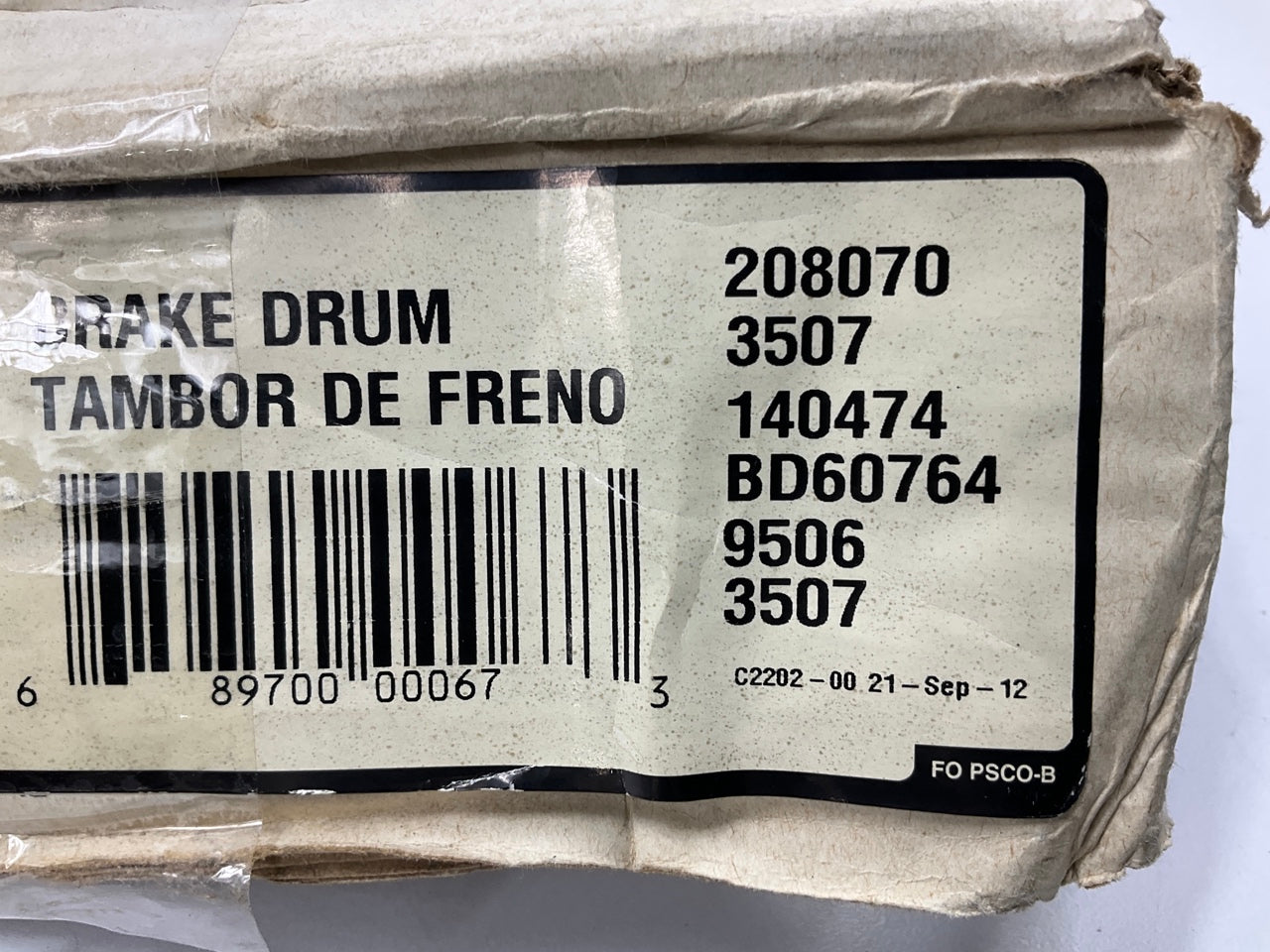 Pro Stop 3507G Rear Brake Drum