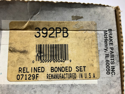 RELINED Pro Stop 392PB Front Brake Shoes 1971-79 VW Beetle, Super Beetle