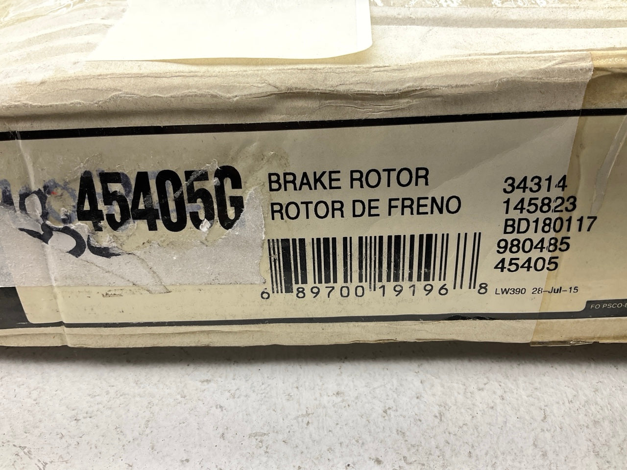 (2) Pro Stop 45405G Rear Disc Brake Rotor