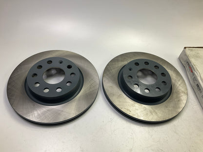 (2) Pro Stop 45571GP Front Disc Brake Rotors For 2011-2018 Volkswagen Jetta