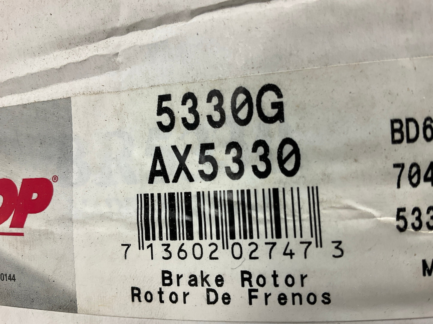 Pro Stop 5330G Disc Brake Rotor And Hub Assembly, Front