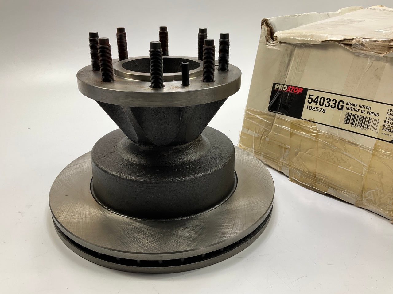 Pro Stop 54033G Disc Brake Rotor And Hub Assembly, Front