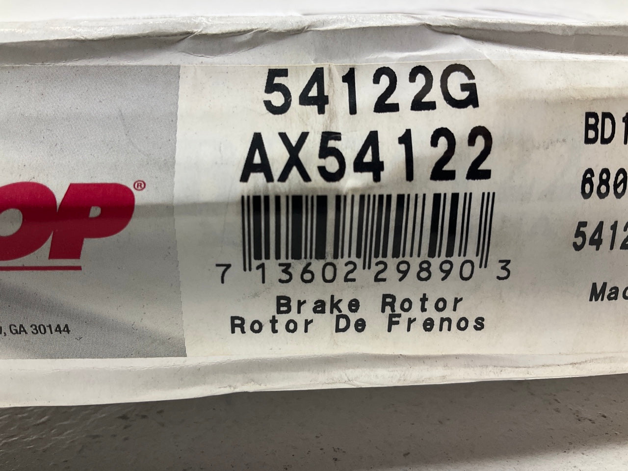 Pro Stop 54122G Rear Brake Rotor - 2005-2008 Ford Escape, Mazda Tribute