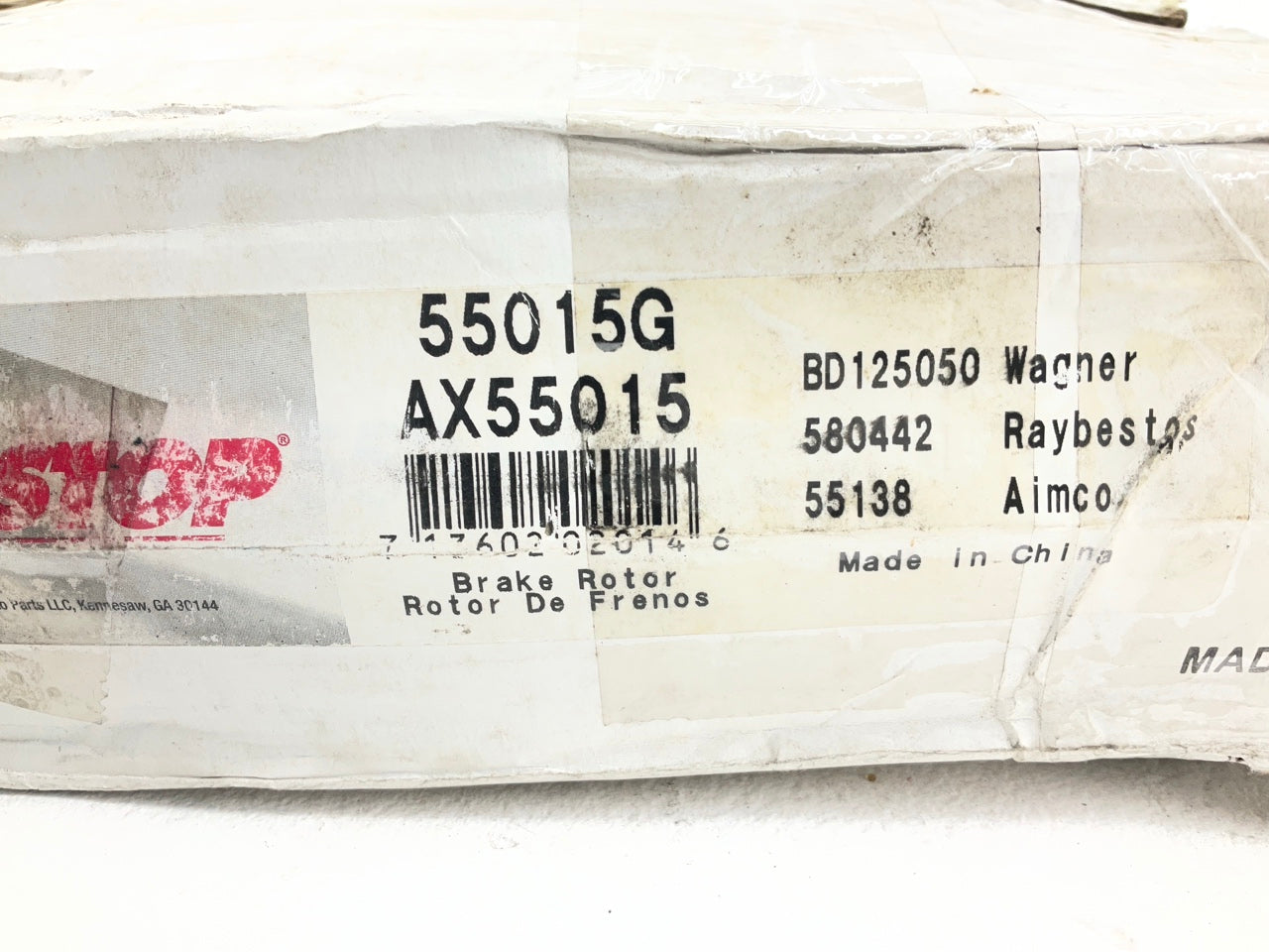 Pro Stop 55015G Front Brake Rotor, 1990-2002 Chevy Astro, GMC Safari 4WD ONLY