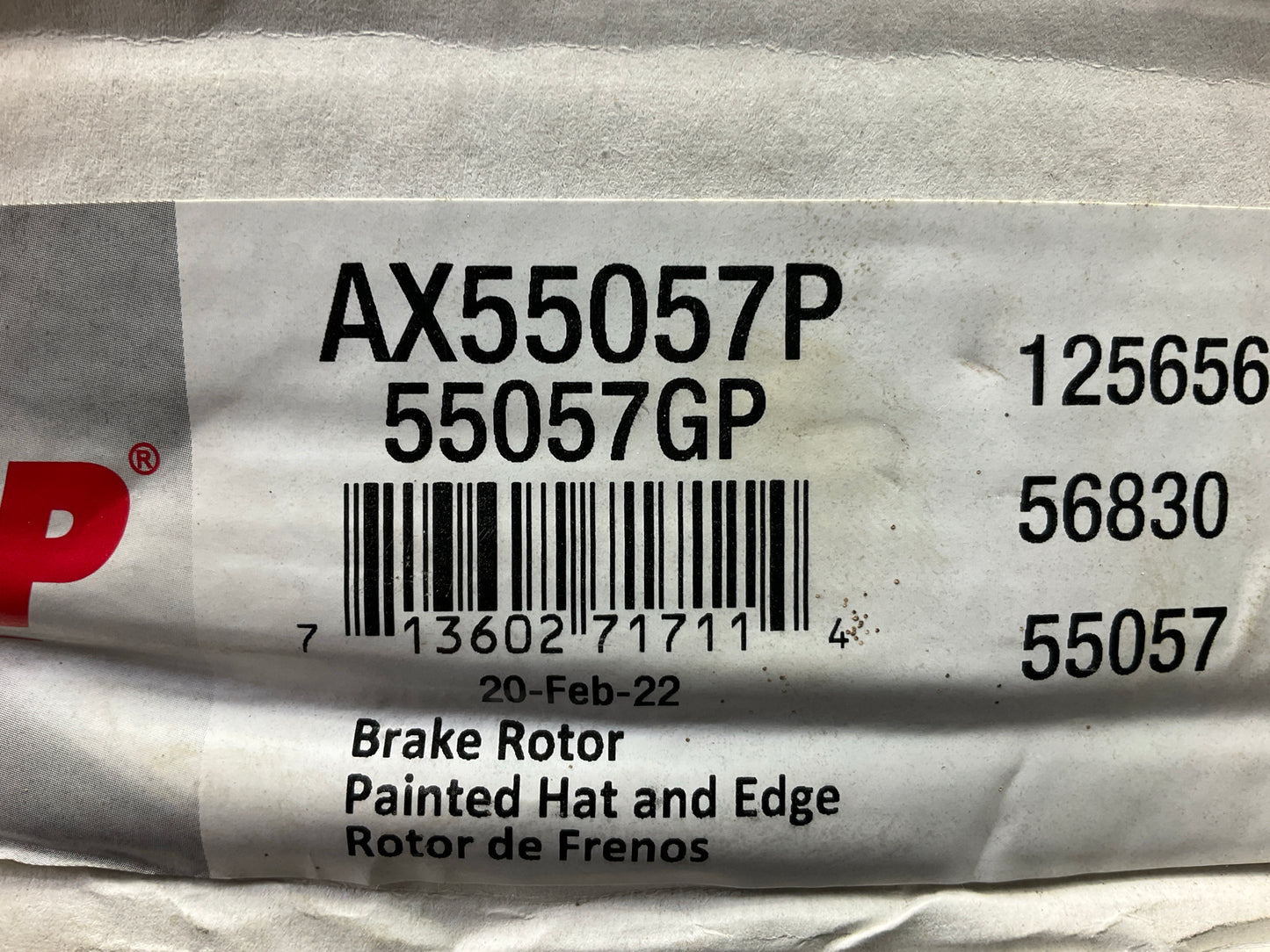 Pro Stop 55057GP Rear Disc Brake Rotor