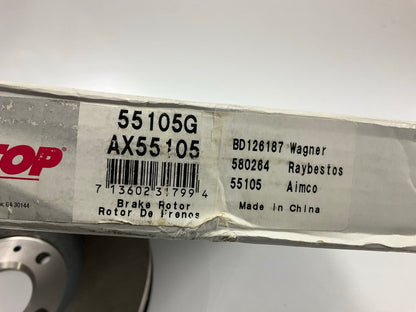 (2) Pro Stop 55105G Front  Disc Brake Rotor
