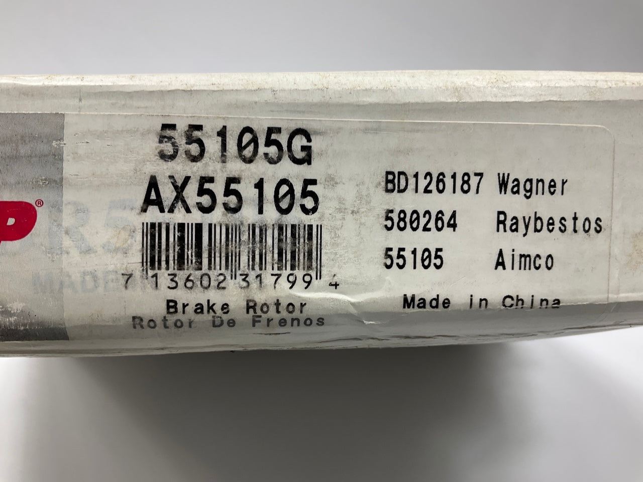 Pro Stop 55105G Front Disc Brake Rotor