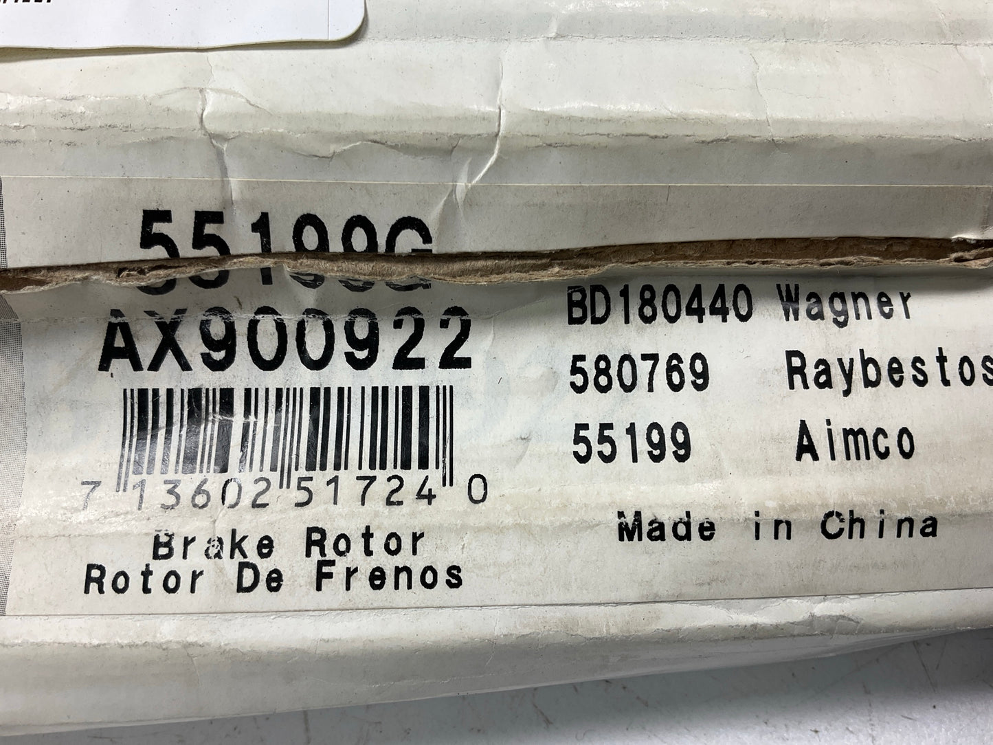 Pro Stop 55199G Rear Brake Rotor