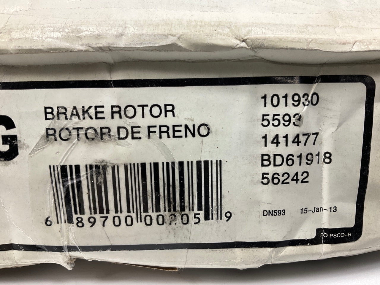 Pro Stop 5593G Front Disc Brake Rotor