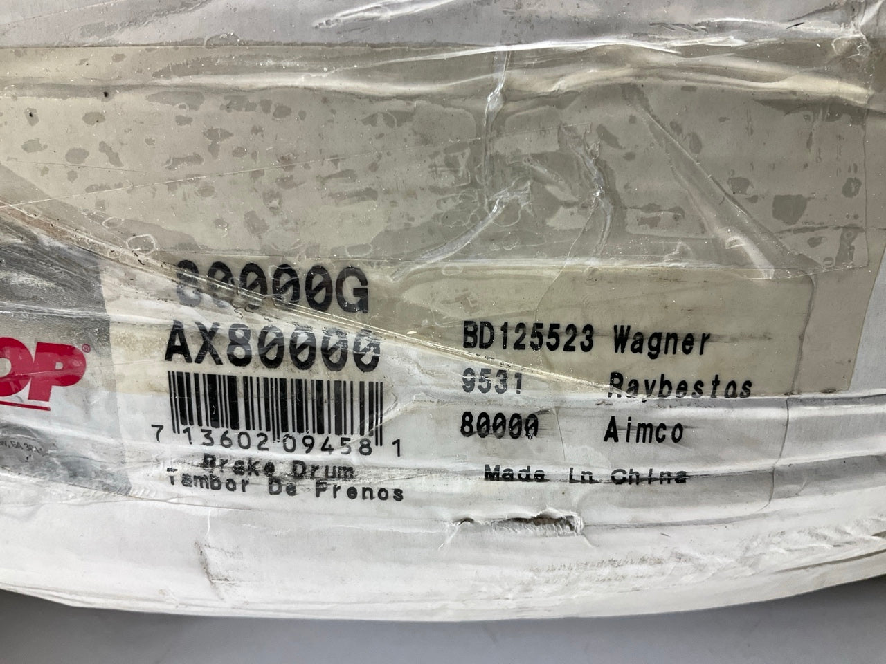 (2) Pro Stop 80000G Rear Brake Drum