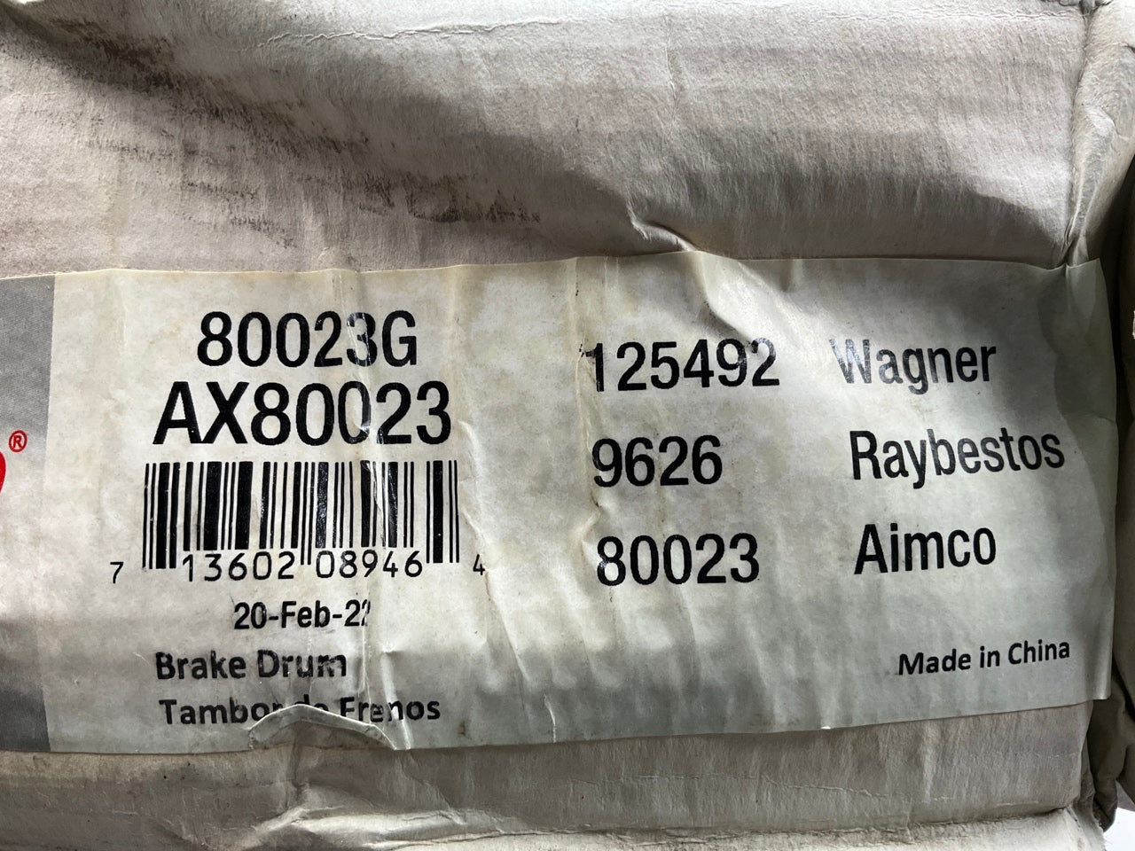 (2) Pro Stop 80023G Rear 5-lug Brake Drums For 1997-1999 Ford F-150