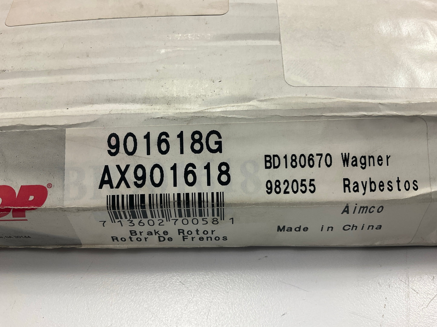 Pro Stop 901618G Front Brake Rotor