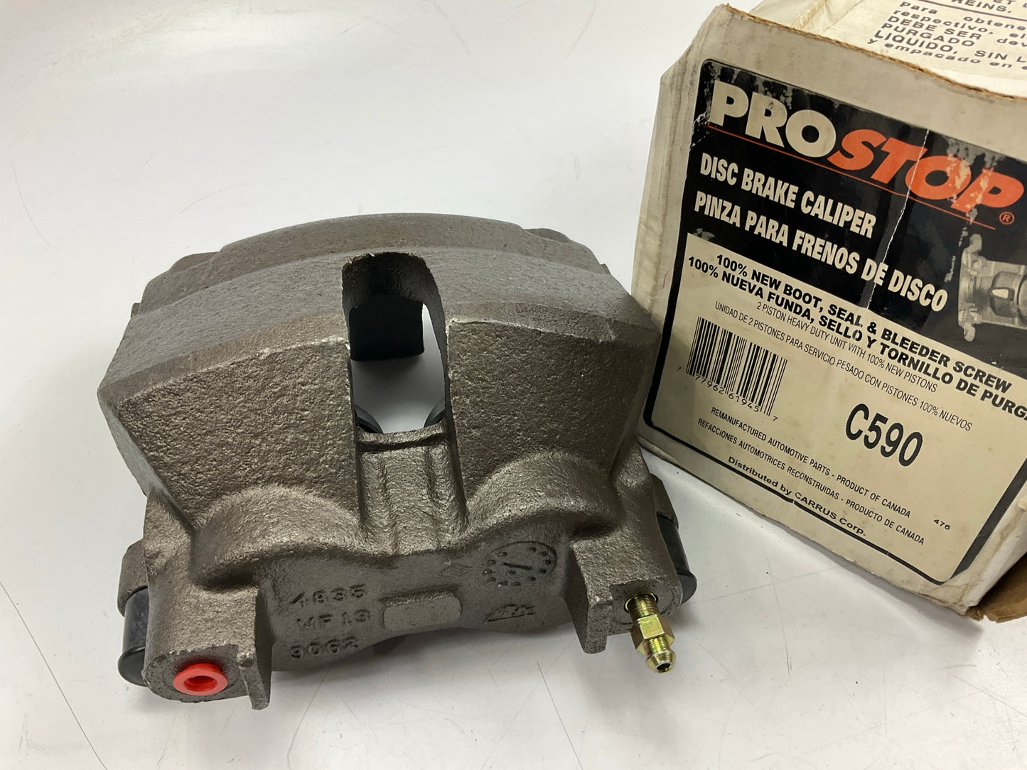 NO HARDWARE - REMAN. Pro Stop C590-INC Front Left Brake Caliper