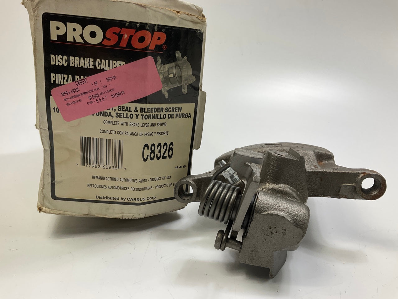 REMAN. Pro Stop C8326 Rear Right Brake Caliper
