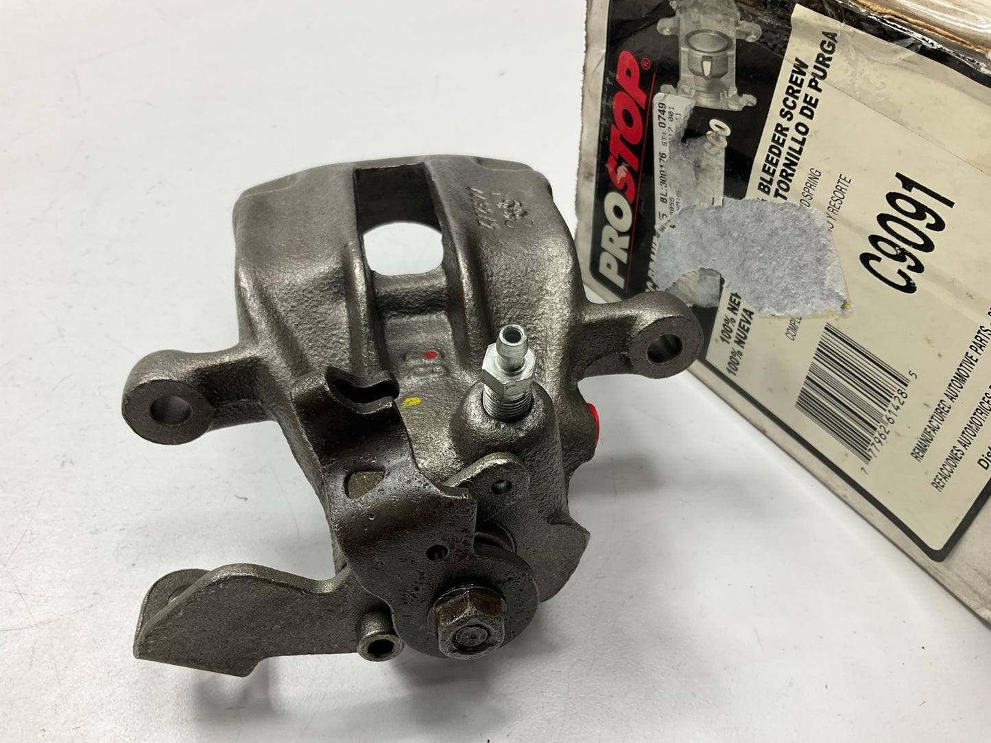 MISSING BRACKET & HARDWARE - REMAN. Pro Stop C9091 Rear Left Brake Caliper