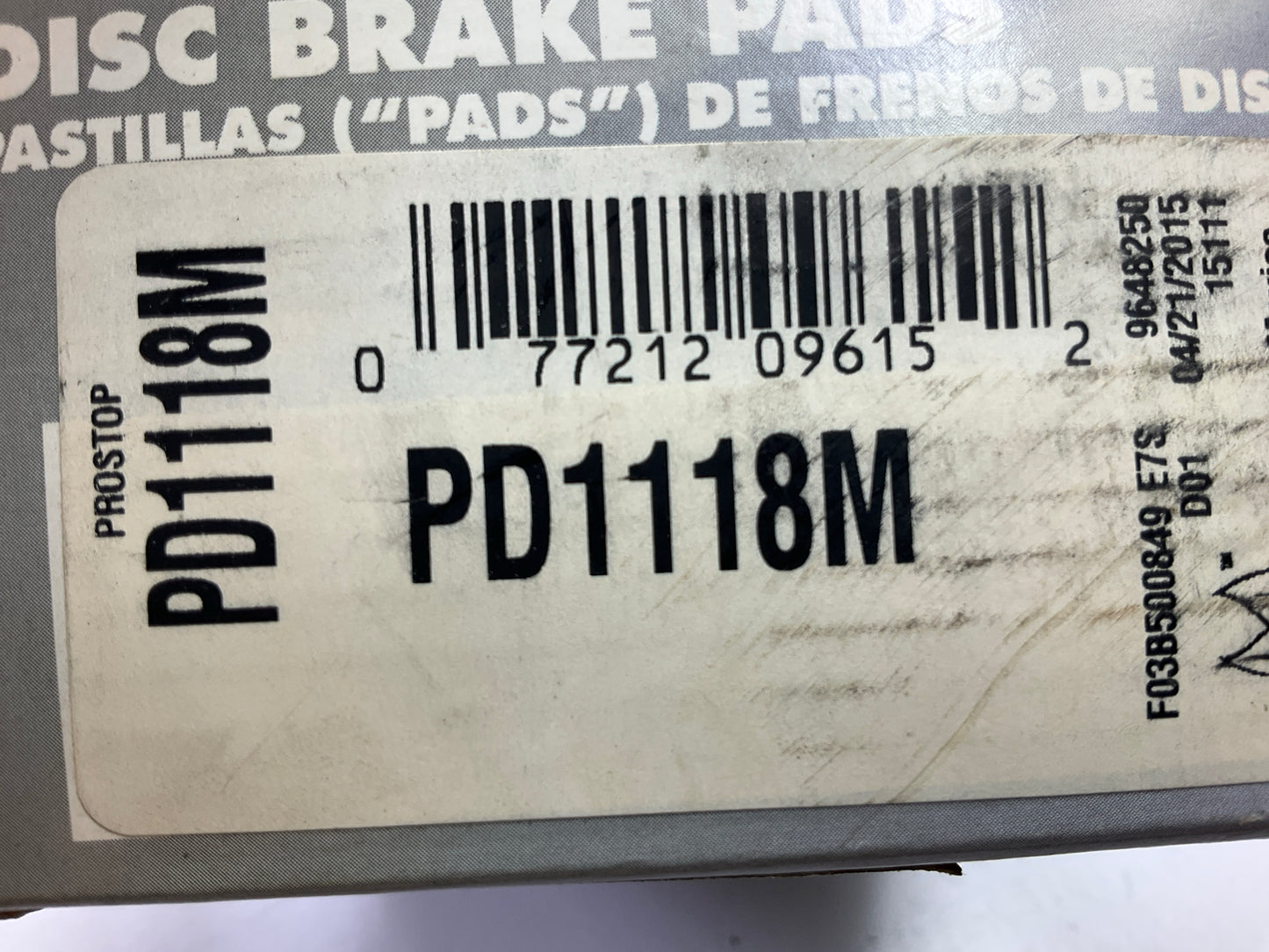 Pro Stop PD1118M Front Brake Pads For 2019 Lexus IS300