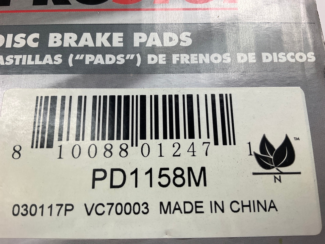 Pro Stop PD1158M Semi-Metallic Disc Brake Pads - Front