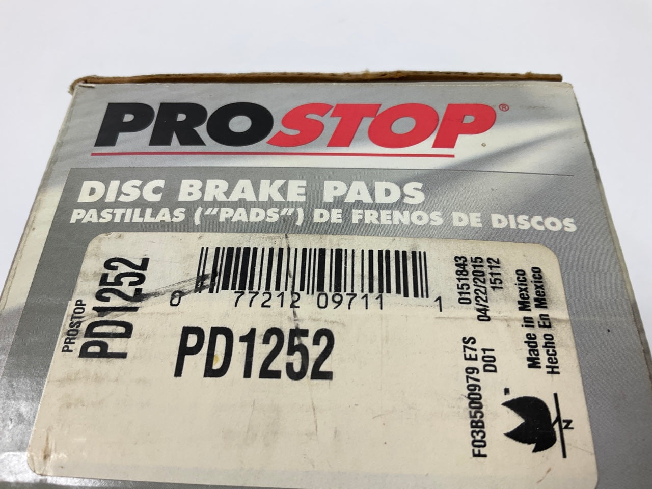 Pro Stop PD1252 Front Disc Brake Pads For 2005-2016 Smart Fortwo