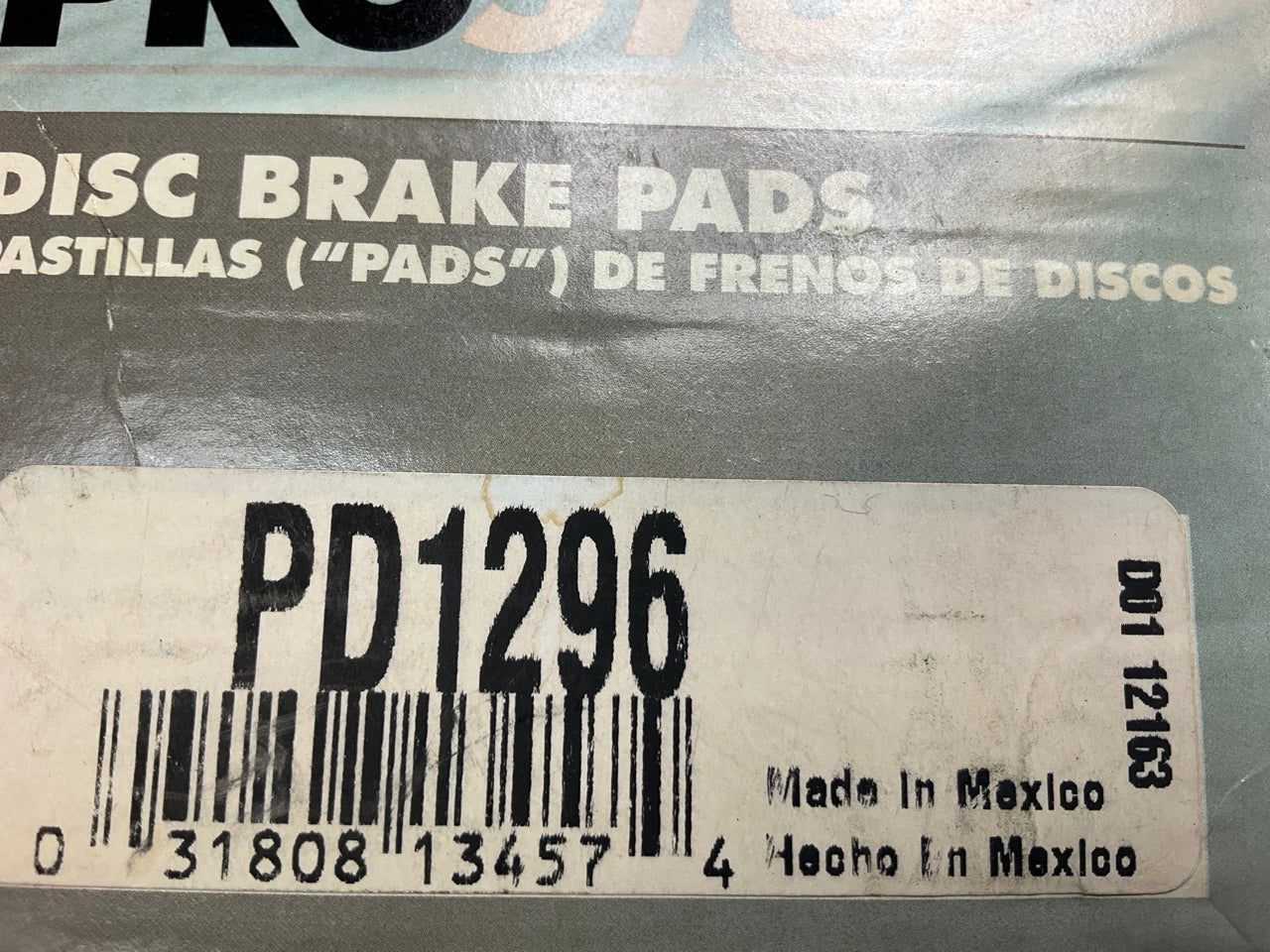 Pro Stop PD1296 Rear Disc Brake Pads