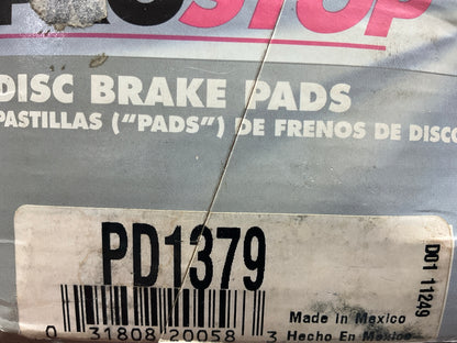 Pro Stop PD1379 Front Disc Brake Pads - NO HARDWARE