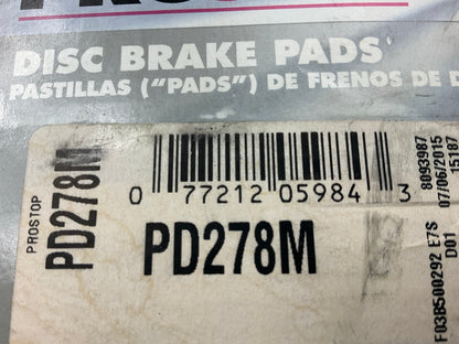 Pro Stop PD278M Front Disc Brake Pad Set - Semi-Metallic