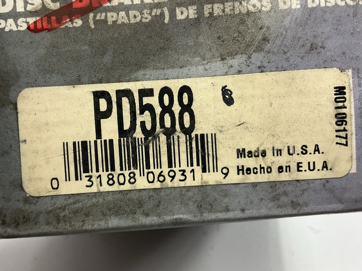 Pro Stop PD588 Rear Disc Brake Pad Set