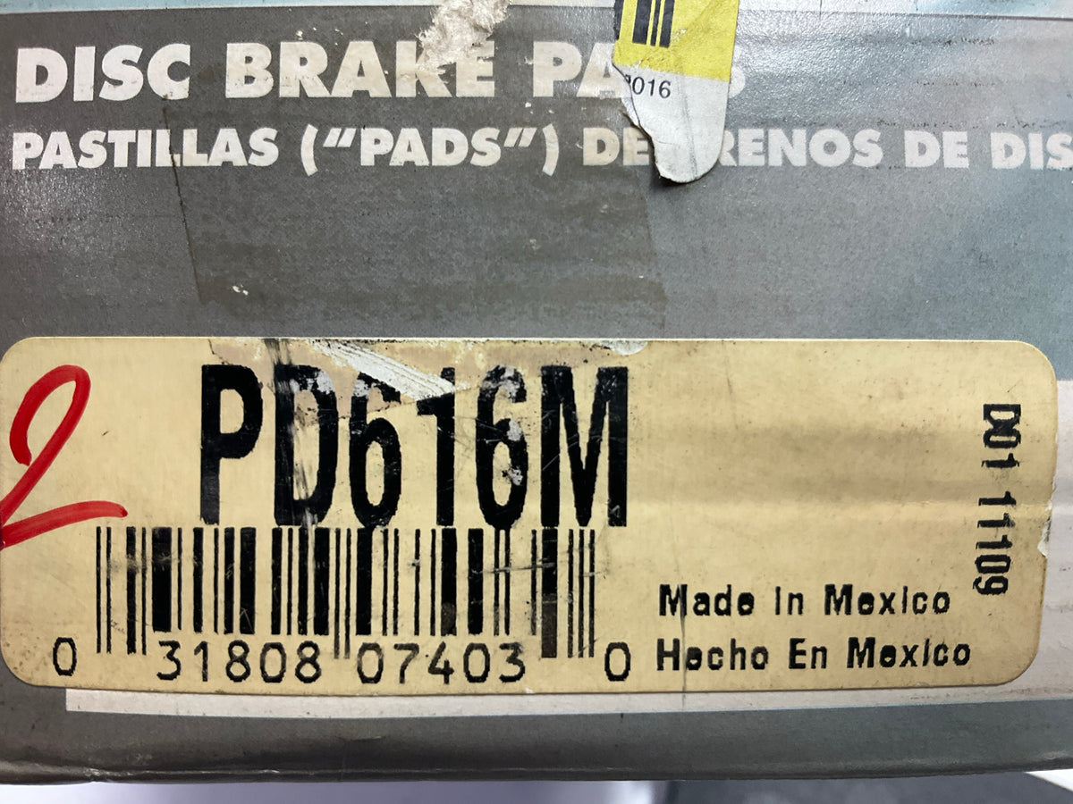 Pro Stop PD616M Front Disc Brake Pad Set For 1993-1996 Toyota Previa