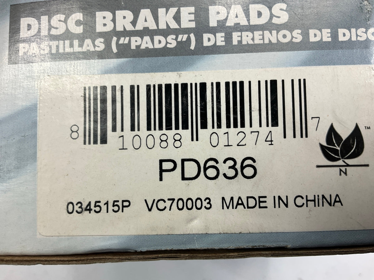 Pro Stop PD636 Rear Disc Brake Pad Set For 1994-2005 Mazda Miata