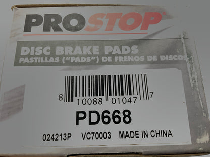 Pro Stop PD668 Front Disc Brake Pads