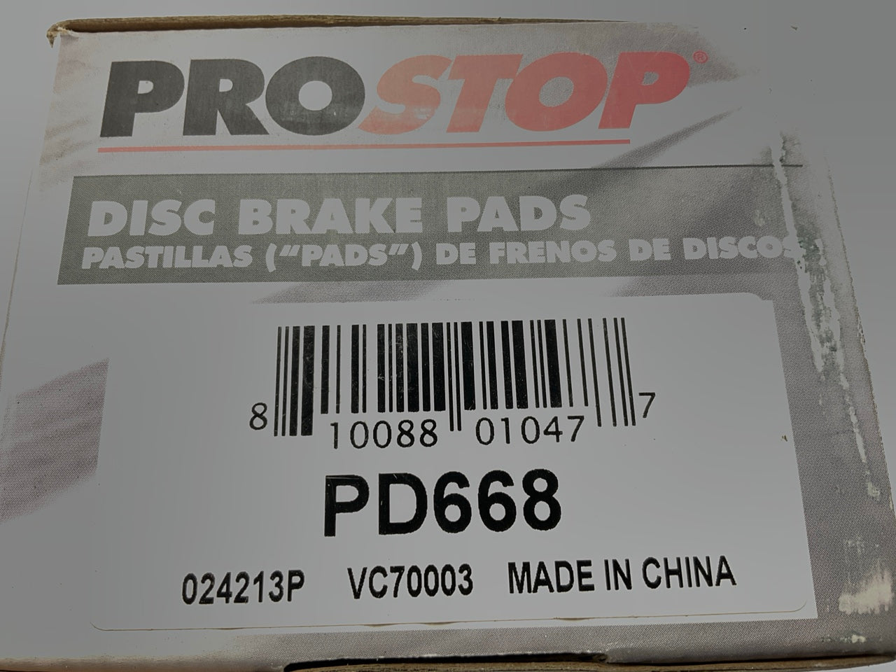 Pro Stop PD668 Front Disc Brake Pads For 1995-1999 Nissan Sentra