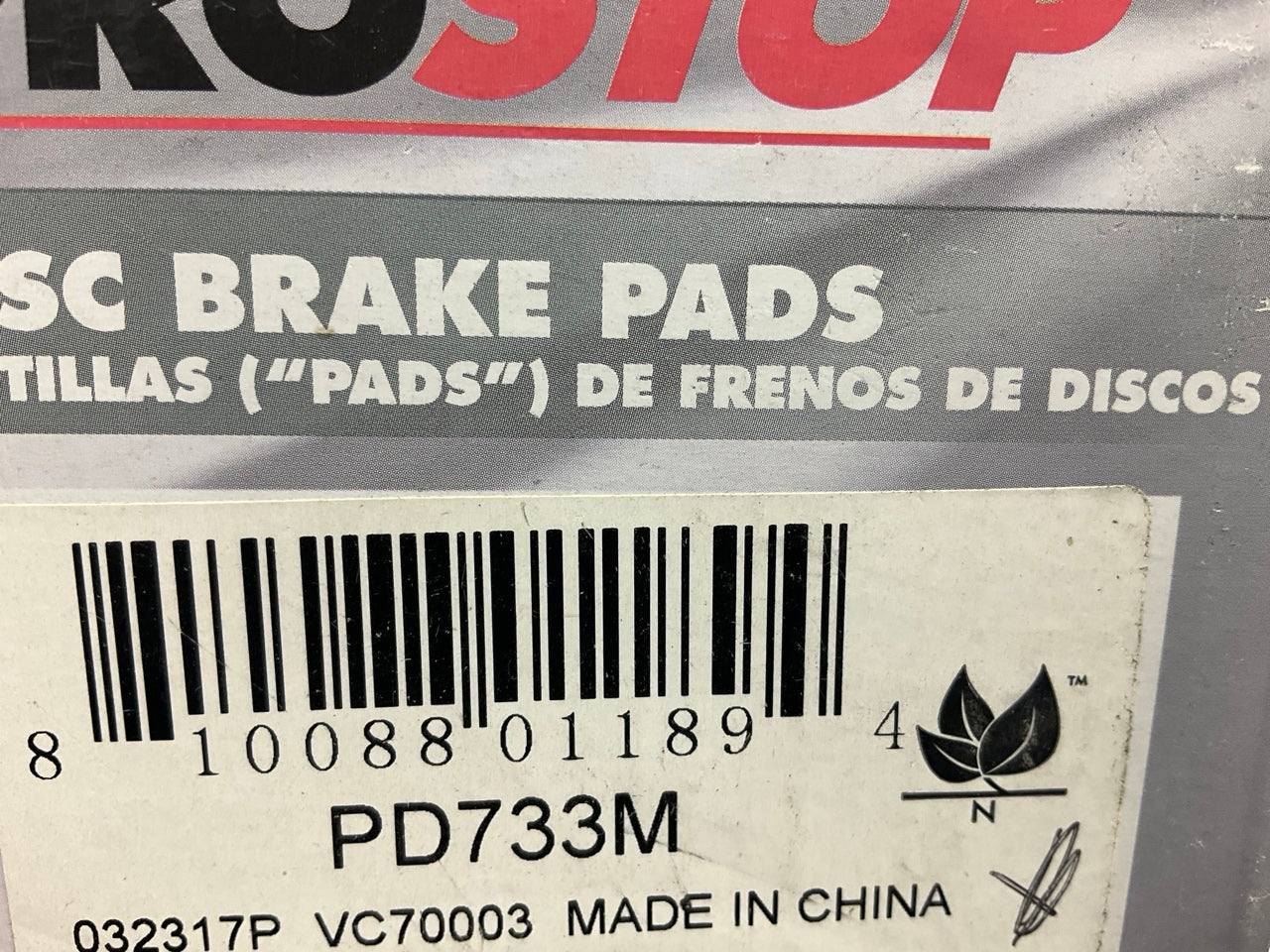 Pro Stop PD733M Rear Disc Brake Pads For 1997-2004 Mitsubishi Montero Sport