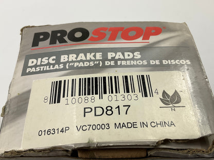 Pro Stop PD817 Front Brake Pads - 2000-2005 Toyota Celica,  2005-2010 Scion TC