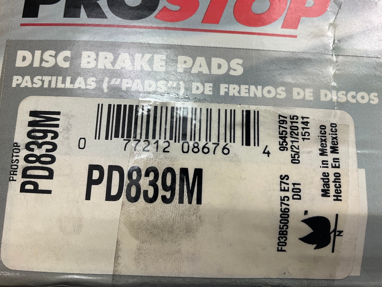 Pro Stop PD839M Semi-Metallic Disc Brake Pads - Front