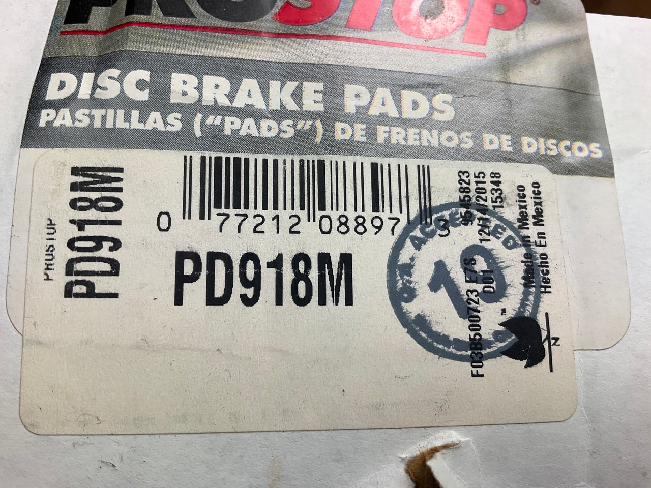Pro Stop PD918M Semi-Metallic Disc Brake Pads - Front