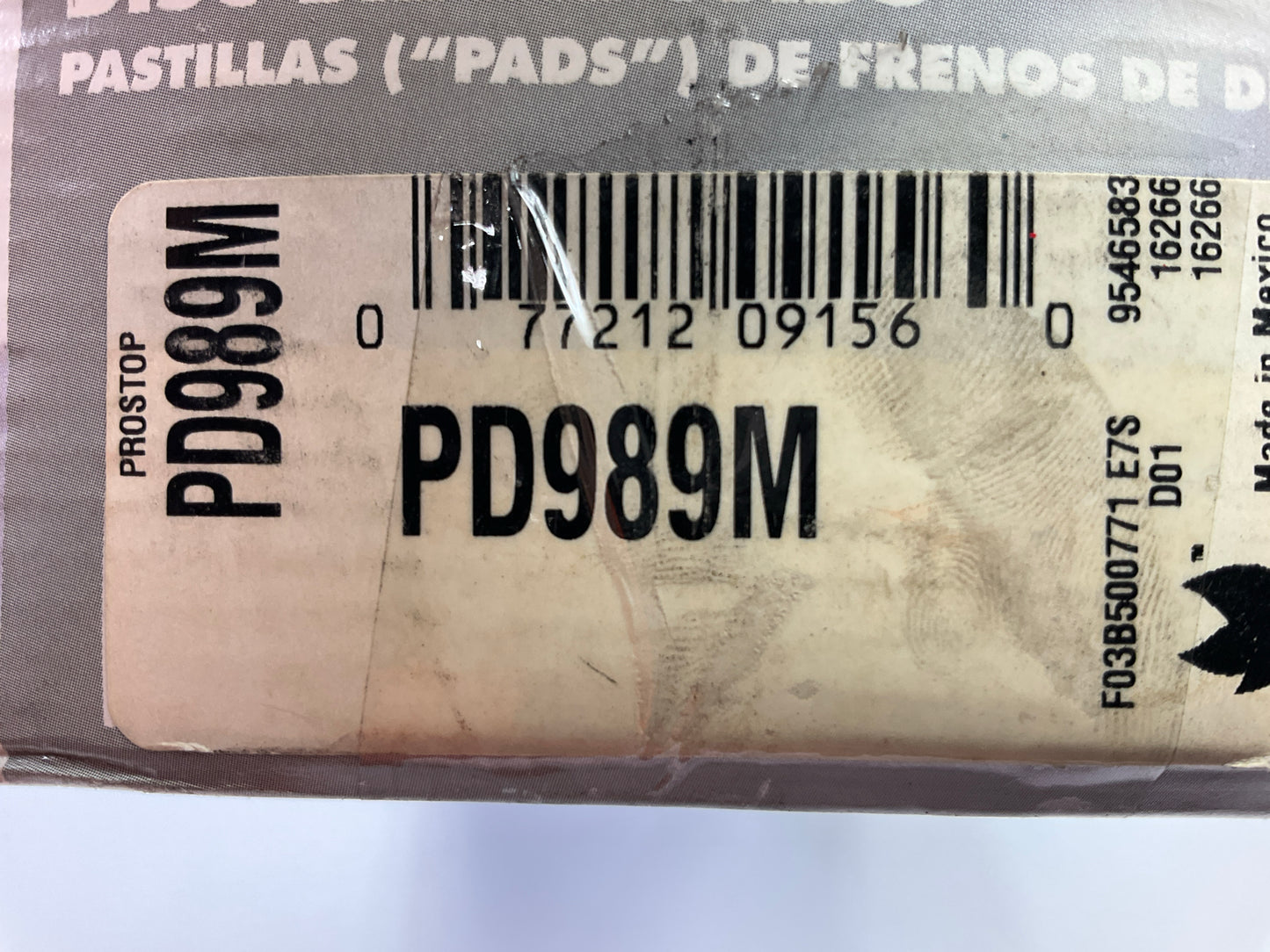 Pro Stop PD989M Rear Semi-Metallic Disc Brake Pads