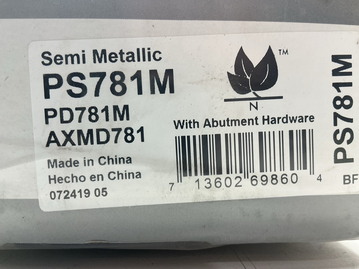Pro Stop PS781M Front Semi-Metallic Disc Brake Pads