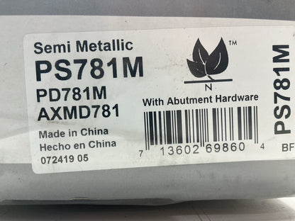 Pro Stop PS781M Front Semi-Metallic Disc Brake Pads