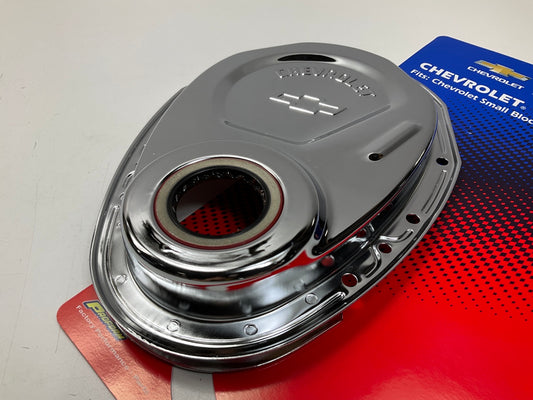 Proform 141-215 Performance Chrome Steel Timing Cover - SBC Chevy Small Block V8