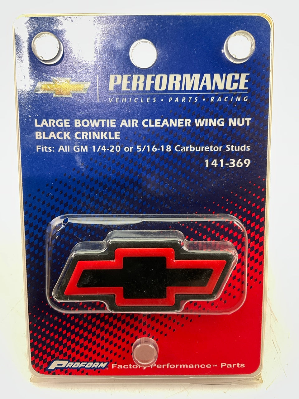 Proform 141-369 Large Black Crinkle & Red Bowtie Air Cleaner Nut