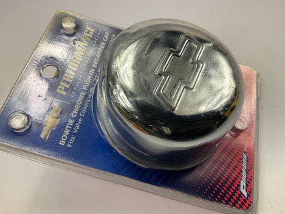 Proform 141-616 Breather Chrome Steel Push-In Round 1-1/4 In Hole Bowtie Logo