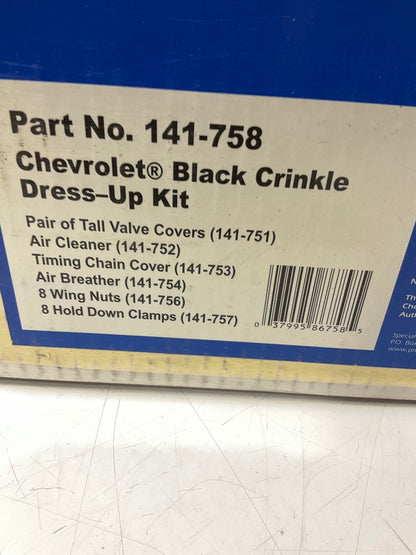 Proform 141-758 Black & Red Chevrolet Crinkle Dress-Up Kit For 1959-86 Chevy SBC