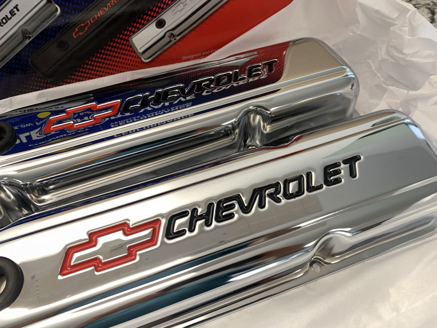 Proform 141-899 Performance Chrome Valve Covers Set 58-86 Small Block Chevy SBC
